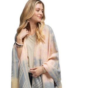 Gorgeous Animal Print Color Block Ruana